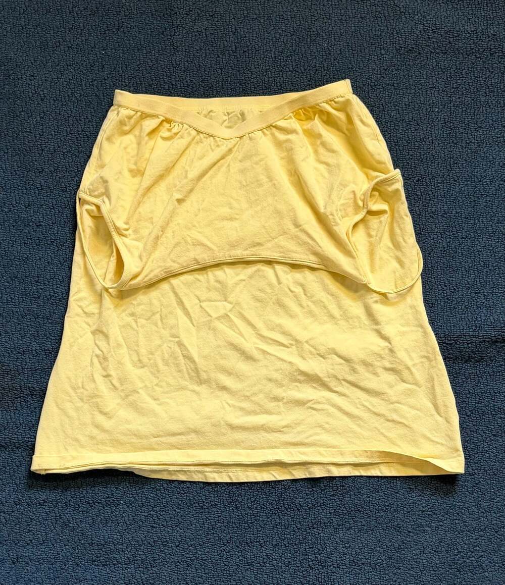 Oscar de la Renta Yellow Cotton Blend Cami Top Sleepwear XXL
